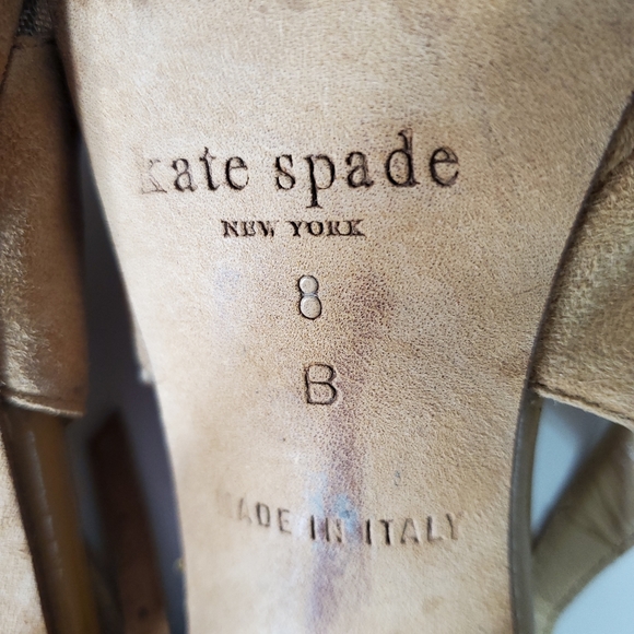Kate Spade Slingback Peep Toe Suede Heels 8 - Picture 5 of 6